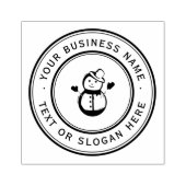 KERSTMIS Custom Business Logo Large Rubberstempel (Afrduk)