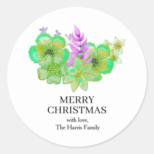 Kerstmis Custom Tekst Stickers Rol (Voorkant)