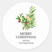 Kerstmis Custom Tekst Stickers Rol (Voorkant)