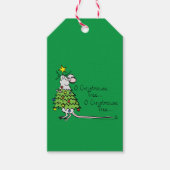 Kerstmis Cute Funny Holiday Cadeaulabel (Voorkant)