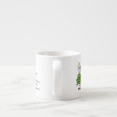 Kerstmis Cute Funny Holiday Espresso Kop (Achterkant)