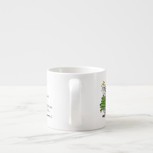 Kerstmis Cute Funny Holiday Espresso Kop (Achterkant)