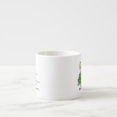 Kerstmis Cute Funny Holiday Espresso Kop (Voorkant)