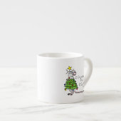 Kerstmis Cute Funny Holiday Espresso Kop (Voorkant rechts)