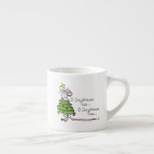 Kerstmis Cute Funny Holiday Espresso Kop (Rechts)