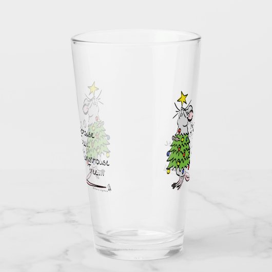 Kerstmis Cute Funny Holiday Glas (Links)