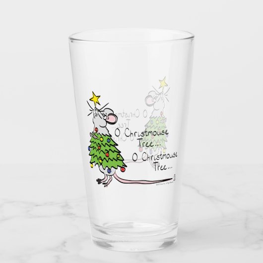 Kerstmis Cute Funny Holiday Glas (Voorkant)