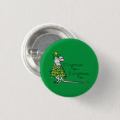 Kerstmis Cute Funny Holiday Ronde Button 3,2 Cm (Voorkant /achterkant)
