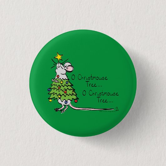 Kerstmis Cute Funny Holiday Ronde Button 3,2 Cm (Voorkant)