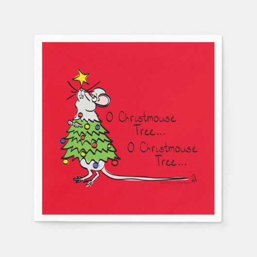 Kerstmis Cute Funny Holiday Servet (Voorkant)