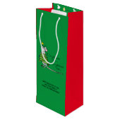 Kerstmis Cute Funny Holiday Wijn Cadeautas (Achterkant Gekanteld)