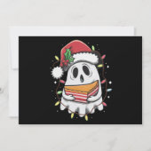 Kerstmis Cute Ghost Kerstman Feest Kerstmis Vakant Feestdagenkaart (Voorkant)