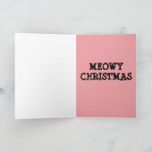 KERSTMIS CUTE GINGER KAT KAART (Binnen)