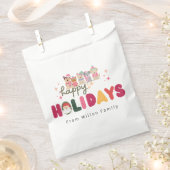 Kerstmis cute hond familie modern bedankzakje (Geknipt)