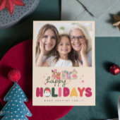 Kerstmis cute honden kleurrijke moderne kerstkaart