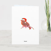 Kerstmis cute kleine vogel kaart (Achterkant)