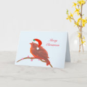 Kerstmis cute kleine vogel kaart (Gele Bloem)