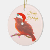 Kerstmis cute kleine vogel keramisch ornament (Links)