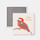 Kerstmis cute kleine vogel magneet (Voorkant / Achterkant)