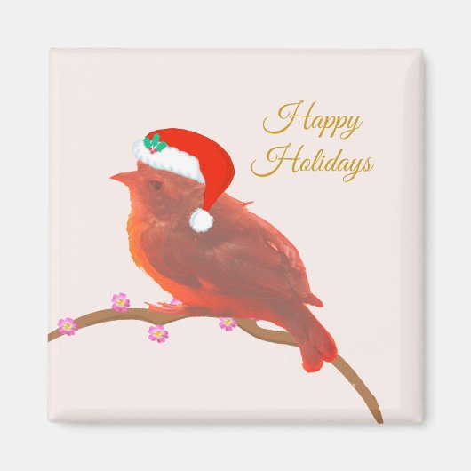 Kerstmis cute kleine vogel magneet (Voorkant)