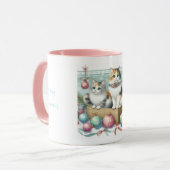 Kerstmis cute Perzische kat Mok (Voorkant links)