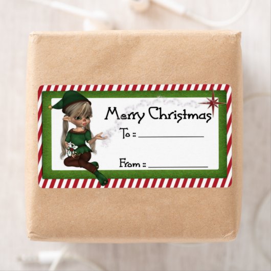 Kerstmis D4: Fantastisch kerstcadeauetiket Etiket (Insitu)