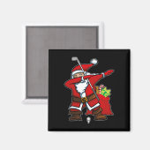 Kerstmis Dabbing Golf Kerstman Hip Hop Dab Dans Gi Magneet (Voorkant / Achterkant)