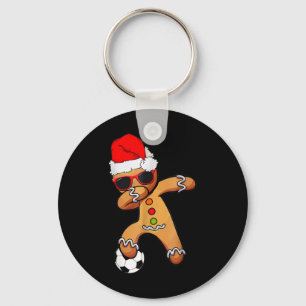 Kerstmis Dabbing Kerststol Voetbal Grappige Kerstm Sleutelhanger