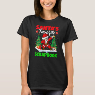 Kerstmis Dabbing Santa S Favoriete Scrapbook Kerst T-shirt