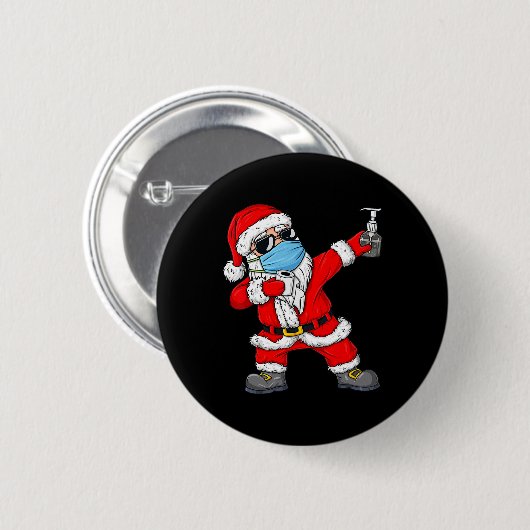 Kerstmis Dabbing Sinterklaas Xmas Fun Boys Kinder  Ronde Button 5,7 Cm (Voorkant /achterkant)