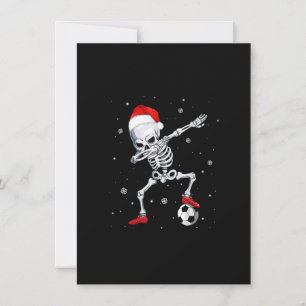 Kerstmis Dabbing Skelet Voetbal Santa Hoed Cadeaus Kaart