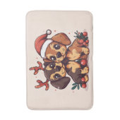 Kerstmis Dachshond Honden Badmat (Voorkant Verticaal)