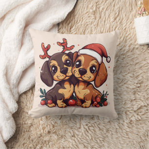 Kerstmis Dachshond Honden Kussen