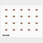 Kerstmis Dachshund 2 Hart Sticker (Vel)