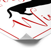 Kerstmis Dachshund Funny Merry Wienermas Poster (Hoek)