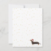 Kerstmis - Dachshund Gold - Seizoensgebonden groet (Achterkant)