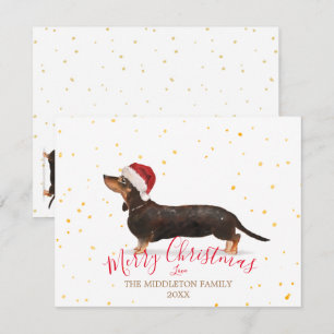 Kerstmis - Dachshund Gold - Seizoensgebonden groet