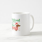 Kerstmis Dachshund koffiemok (Voorkant rechts)