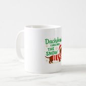 Kerstmis Dachshund koffiemok (Voorkant links)