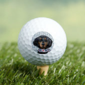 Kerstmis Dachshund Kunst Golfballen (Insitu Shirt)