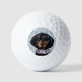 Kerstmis Dachshund Kunst Golfballen