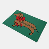 Kerstmis Dachshund Puppy Deurmat (Schuin)