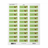 Kerstmis Dachshund Retouradreslabels Etiket (Full Sheet)