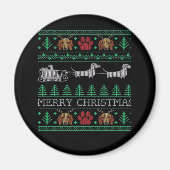 Kerstmis Dachshund Wiener Dog Dachshund Ugly Chri Magneet (Voorkant)