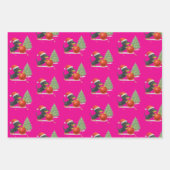 Kerstmis Dachshunds Inpakpapier Set van 3 (Voorkant)