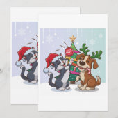 Kerstmis dag feestdagenkaart (Voorkant / Achterkant)