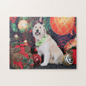 Kerstmis - Daisy - Goldendoodle Legpuzzel (Horizontaal)