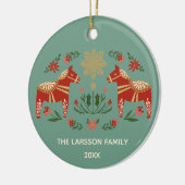 Kerstmis Dala Horse Keramisch Ornament (Links)