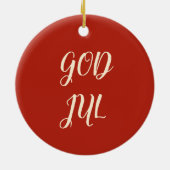 Kerstmis Dala Horse Keramisch Ornament (Achterkant)