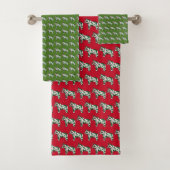Kerstmis Dala Horse van Julia Persson Morrill Bad Handdoek (Insitu)